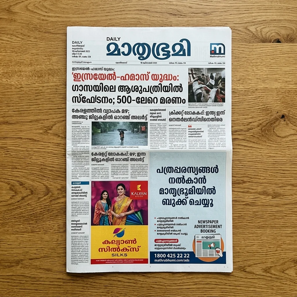Mathrubhumi Newspaper Advertisement Booking